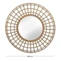 ROUND METAL WALL MIRROR D60X5.5CM