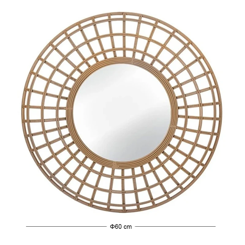 ROUND METAL WALL MIRROR D60X5.5CM