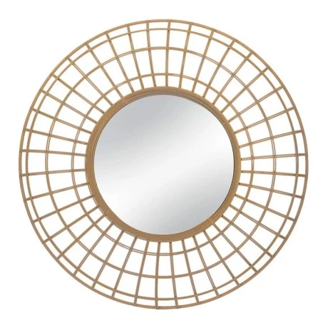 ROUND METAL WALL MIRROR D90X7.5CM