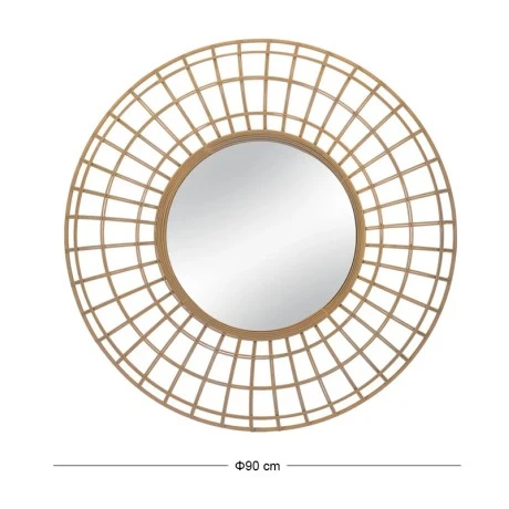 ROUND METAL WALL MIRROR D90X7.5CM