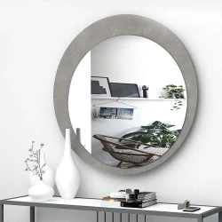 Καθρέπτης τοίχου Moon Megapap χρώμα γκρι 88x88x2,2εκ. Καθρέπτης τοίχου Moon Megapap χρώμα γκρι 88x88x2,2εκ.