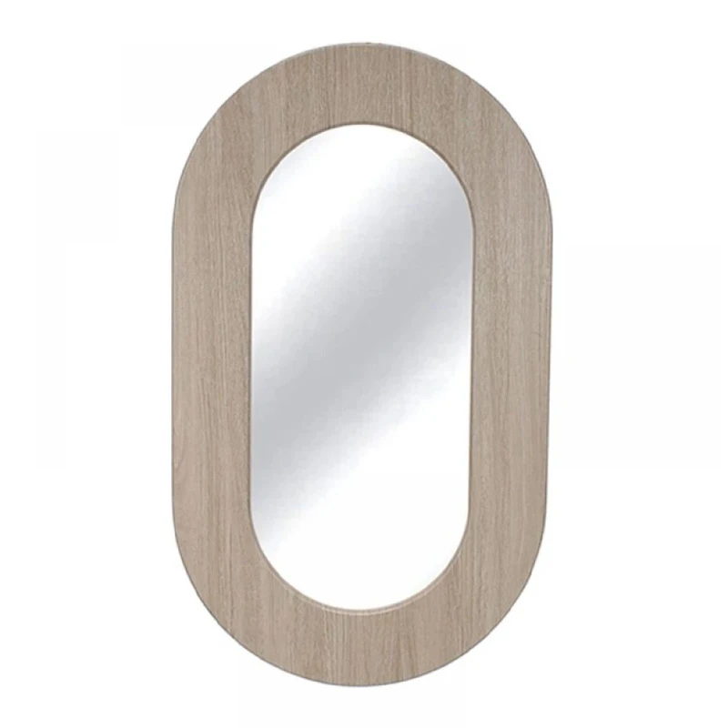 WOODEN AND METAL DECO MIRROR 50X2.2X85CM.