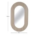 WOODEN AND METAL DECO MIRROR 50X2.2X85CM.
