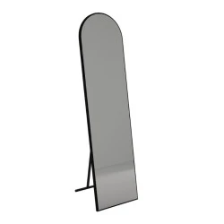 Agalu Megapap melamine floor and wall mirror in sencron black color 40x150cm. Agalu Megapap melamine floor and wall mirror in sencron black color 40x150cm.