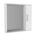 Melamine bathroom mirror Deal Megapap color white 65x15.3x65cm.