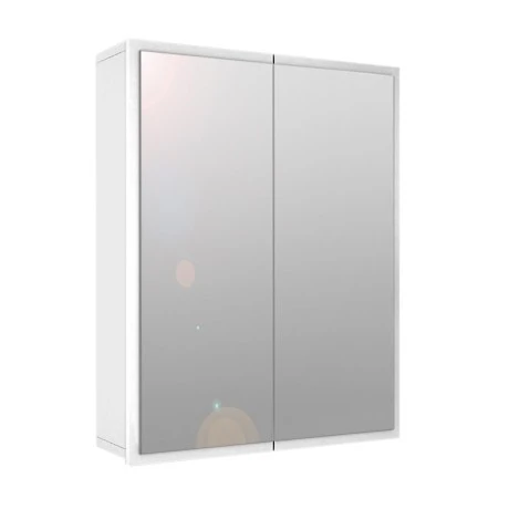 Kayla Megapap bathroom cabinet with mirror in white color 60x17x76.6cm.