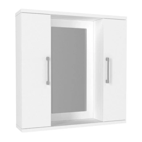 Melamine bathroom mirror Surra Megapap color white 65x15.3x65cm.