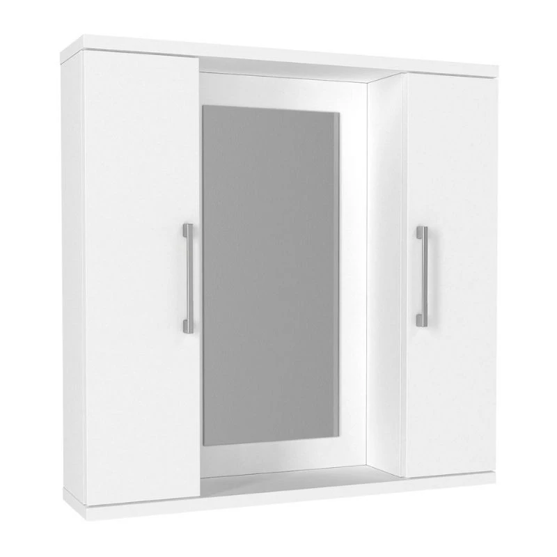 Melamine bathroom mirror Surra Megapap color white 65x15.3x65cm.