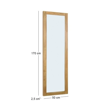 REFLEX Mirror 50x3x170 Acacia Natural Finish