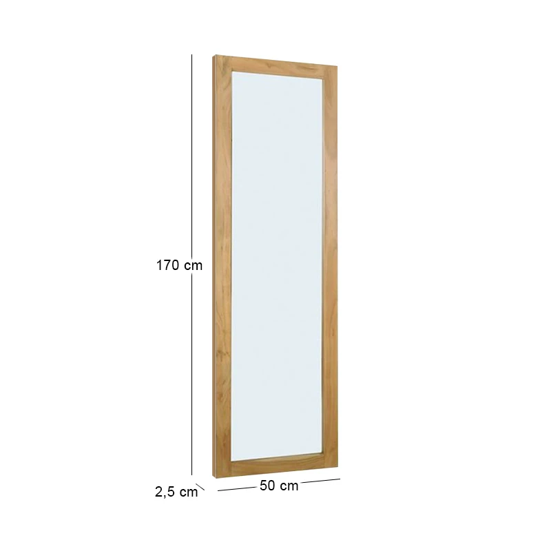 REFLEX Mirror 50x3x170 Acacia Natural Finish