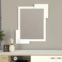 Selinos Megapap melamine mirror in white color 65x2.2x85cm. Selinos Megapap melamine mirror in white color 65x2.2x85cm.