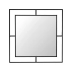 Corner Megapap aluminium wall mirror in black color 58,6x2x58,6cm. Corner Megapap aluminium wall mirror in black color 58,6x2x58,6cm.