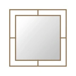 Corner Megapap aluminiuml wall mirror in gold color 58,6x2x58,6cm. Corner Megapap aluminiuml wall mirror in gold color 58,6x2x58,6cm.