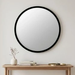 Glob Μegapap melamine mirror in black color 59x2x59cm. Glob Μegapap melamine mirror in black color 59x2x59cm.