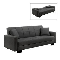 KELSO Sofabed w/Storage Fabric Black KELSO Sofabed w/Storage Fabric Black