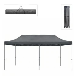 Bari Megapap folding gazebo, metal frame - waterproof fabric 420D, grey color, 3x6x3,27m. Bari Megapap folding gazebo, metal frame - waterproof fabric 420D, grey color, 3x6x3,27m.