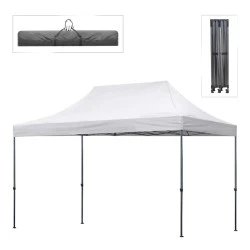 Bari Megapap folding gazebo, metal frame - waterproof fabric 420D, white color, 3x4,5x3,20m. Bari Megapap folding gazebo, metal frame - waterproof fabric 420D, white color, 3x4,5x3,20m.
