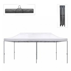 Bari Megapap folding gazebo, metal frame - waterproof fabric 420D, white color, 3x6x3,27m. Bari Megapap folding gazebo, metal frame - waterproof fabric 420D, white color, 3x6x3,27m.