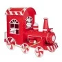 XMAS RED METAL TRAIN ENGINE 95X35X70CM