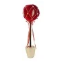 RED TABLE TOP BALL IN POT 22X22X68CM