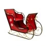 RED METAL CHRISTMAS SLEIGHT 144Χ57Χ93CM