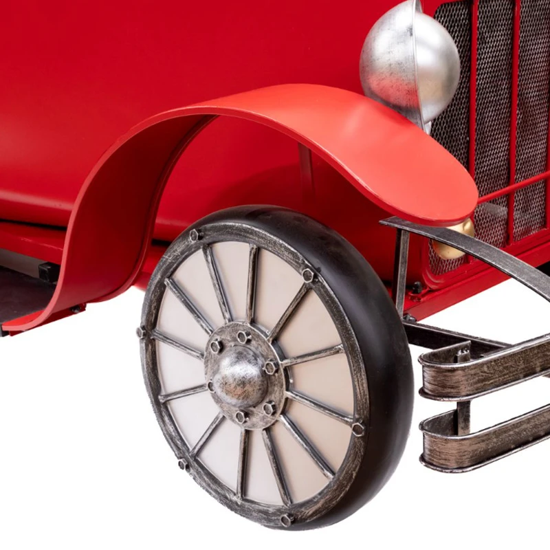 XMAS RED METAL TRUCK 310X122X150CM