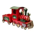 XMAS \nRED METAL TRAIN WITH WAGONS 260X90X130CM