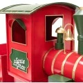 XMAS \nRED METAL TRAIN WITH WAGONS 260X90X130CM