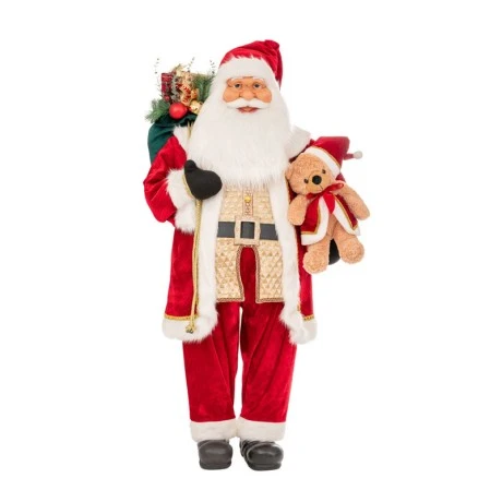XMAS POLYRESIN STANDING SANTA CLAUS IN RED COLOR 80X50X182CM