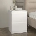 Breve Megapap melamine nightstand in white color 39.8x41.8x55cm.