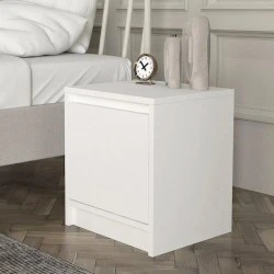 Conve Megapap melamine nightstand in white color 40x35x45cm. Conve Megapap melamine nightstand in white color 40x35x45cm.