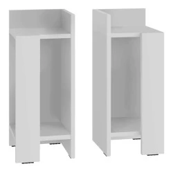 Elos Megapap melamine night-stand set in white color 25x27x60cm. Elos Megapap melamine night-stand set in white color 25x27x60cm.
