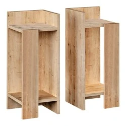 Elos Megapap melamine night-stand set in sapphire oak color 25x27x60cm. Elos Megapap melamine night-stand set in sapphire oak color 25x27x60cm.
