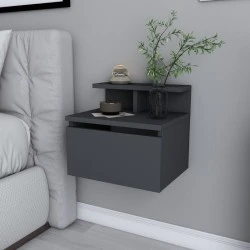 Arsen Megapap melamine wall nightstand in anthracite color 39,8x31,9x35cm. Arsen Megapap melamine wall nightstand in anthracite color 39,8x31,9x35cm.