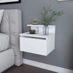 Arsen Megapap melamine wall nightstand in white color 39,8x31,9x35cm. Arsen Megapap melamine wall nightstand in white color 39,8x31,9x35cm.
