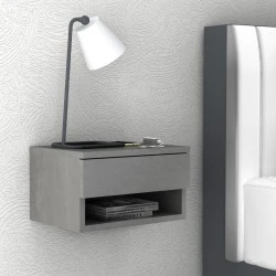 Mary Megapap melamine hanging bedside table in concrete grey color 40x30x23cm. Mary Megapap melamine hanging bedside table in concrete grey color 40x30x23cm.