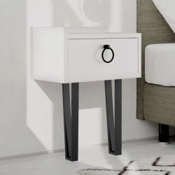Sponge Megapap melamine wall night-stand in white color 40x24x51cm. Sponge Megapap melamine wall night-stand in white color 40x24x51cm.