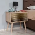 Soho Megapap melamine nightstand in sonoma color 60x40x61cm.