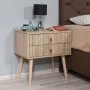 Κομοδίνο Soho Megapap χρώμα sonoma 60x40x61εκ.
