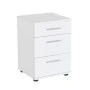 Trendline Megapap bedside table - chest of drawers in white color 40x39x57cm.