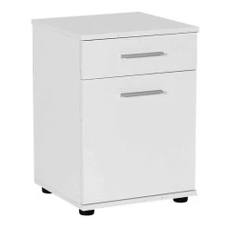 Trendline Megapap bedside table in white color 40x39x57cm. Trendline Megapap bedside table in white color 40x39x57cm.
