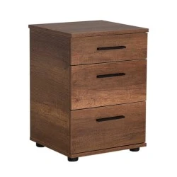 Trendline Megapap nightstand - chest of drawers in walnut color 40x39x57cm. Trendline Megapap nightstand - chest of drawers in walnut color 40x39x57cm.