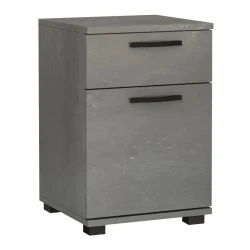 Veto Megapap melamine night stand in concrete grey color 40x39x57cm. Veto Megapap melamine night stand in concrete grey color 40x39x57cm.