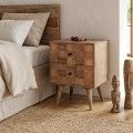 TEKA Bedside 40x35x55 Acacia Natural Finish
