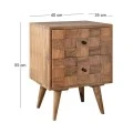 TEKA Bedside 40x35x55 Acacia Natural Finish