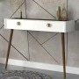 Nadya Megapap melamine wall console in white - walnut color 120x35x89,3cm.