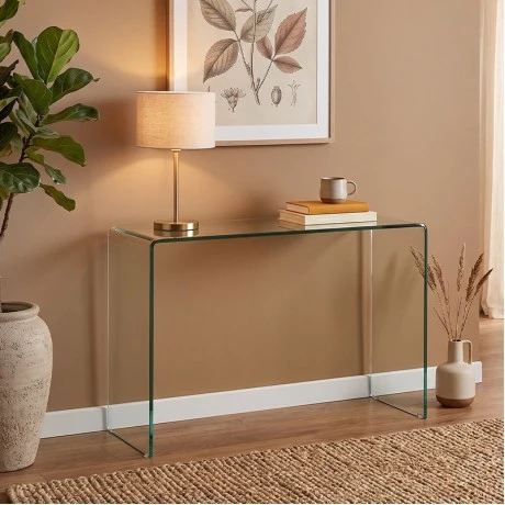 GLASSER Clear Console/Desk 120x60x75cm