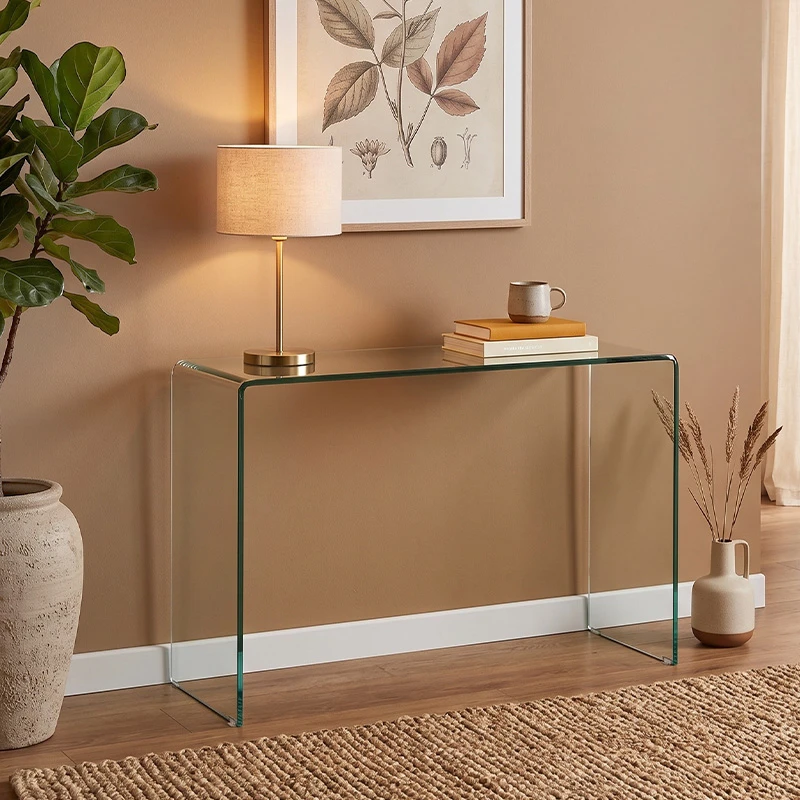 GLASSER Clear Console/Desk 120x60x75cm