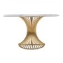 GOLD METAL CONSOLE WITH WHITE CERAMIC SURFACE(MARBLE EFFECT) 130X40X80CM