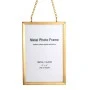 METAL HANGING PHOTO FRAME WITH GOLD CHAIN 10X15CM